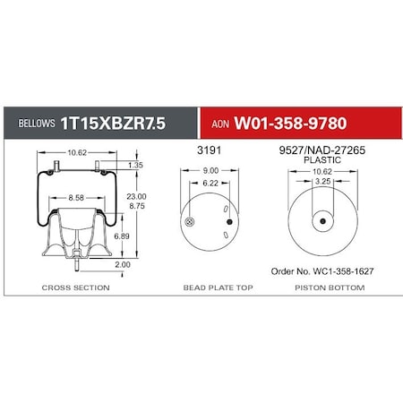 Firestone Air Spring, Suspension Qty 28 W013589780